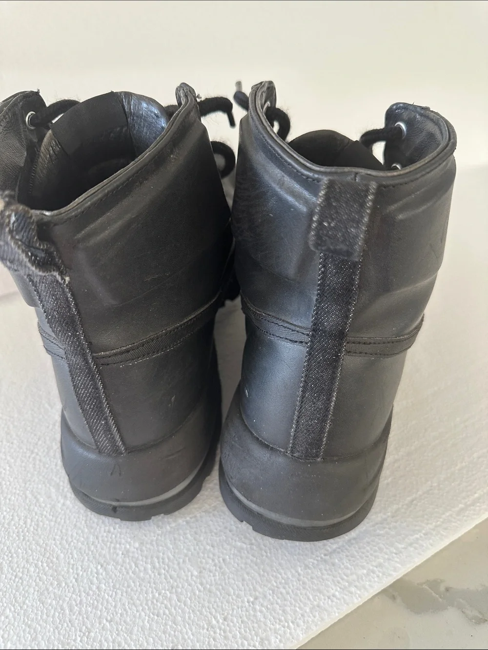 Nike Air max Goateera 2.0 triple back black high top leather boots size 11.5